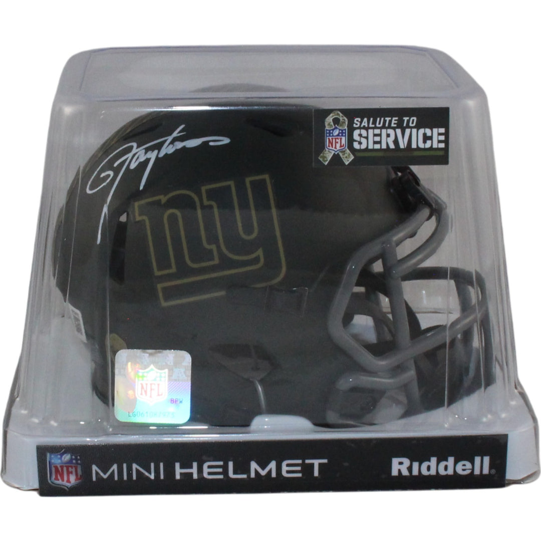 Lawrence Taylor Autographed New York Giants 25 STS Mini Helmet Beckett W 55043