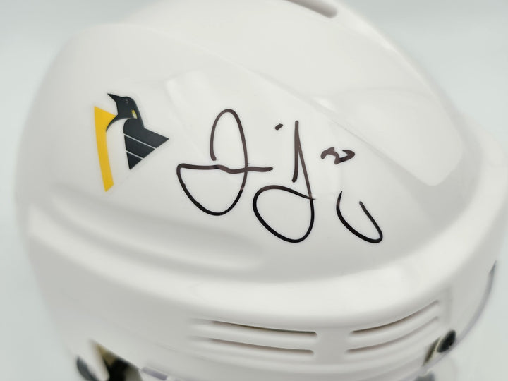 Jaromir Jagr Signed Pittsburgh Penguins White Mini Helmet JSA Witness