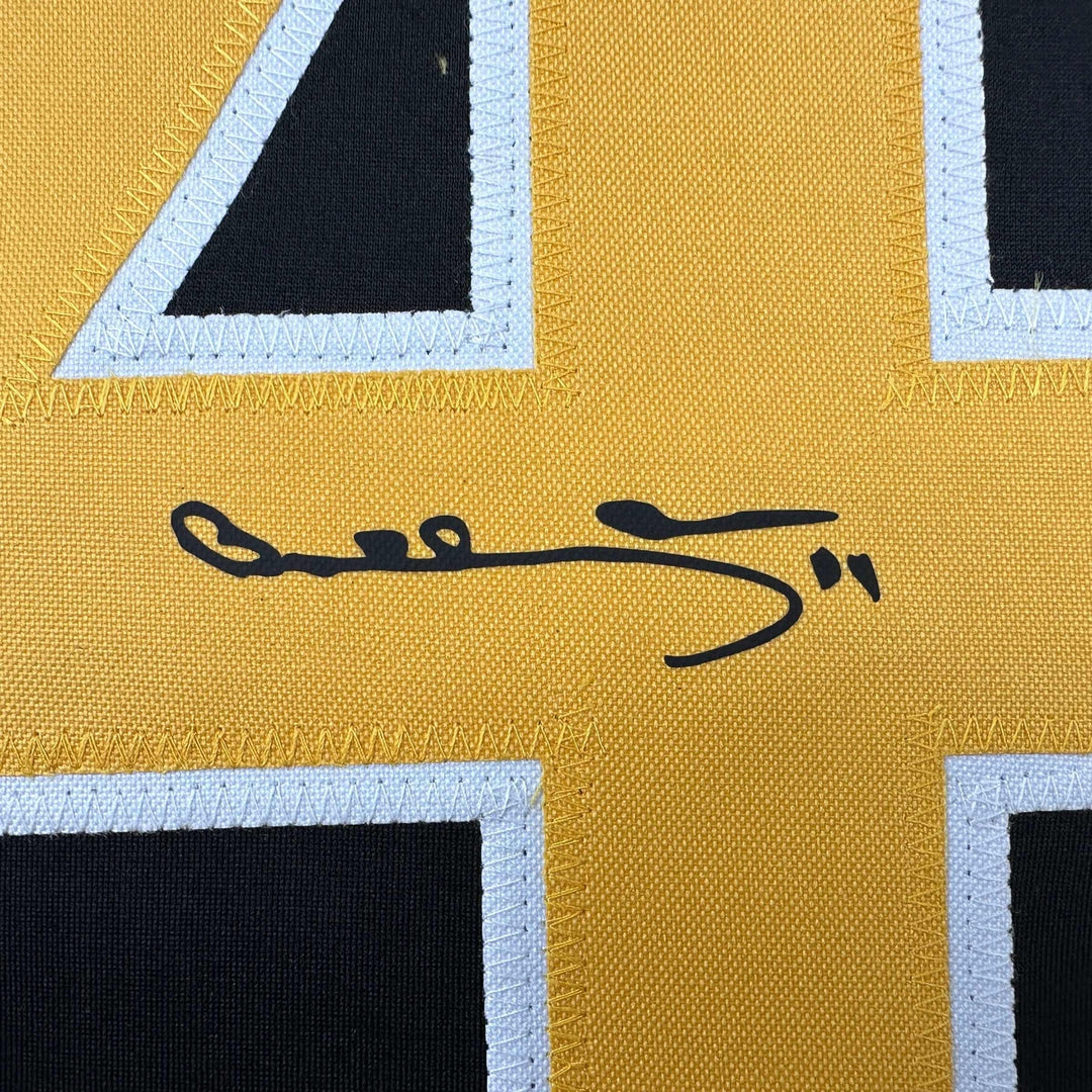 Facsimile Autographed Bobby Orr Boston Black Reprint Auto Jersey Size Men's XL