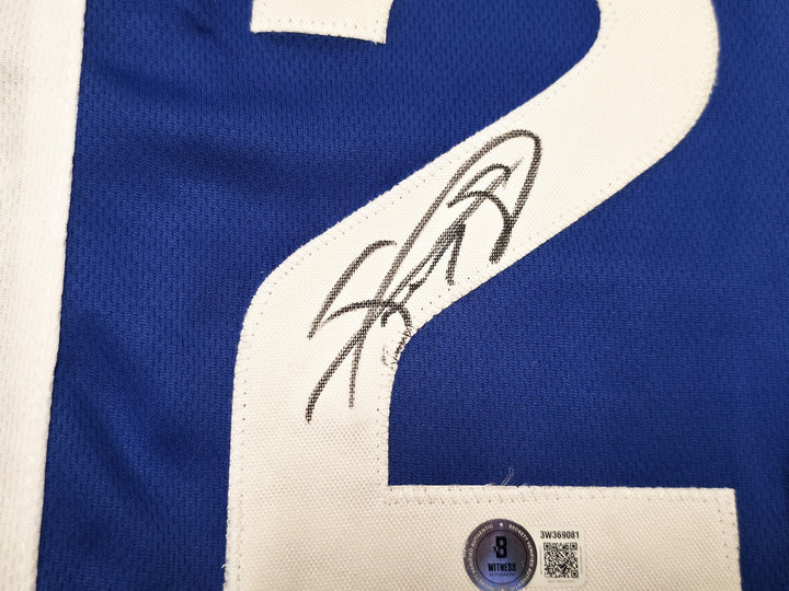 Mark McGwire & Sammy Sosa Auto Red, White & Blue Jersey Cardinals, Cubs Beckett