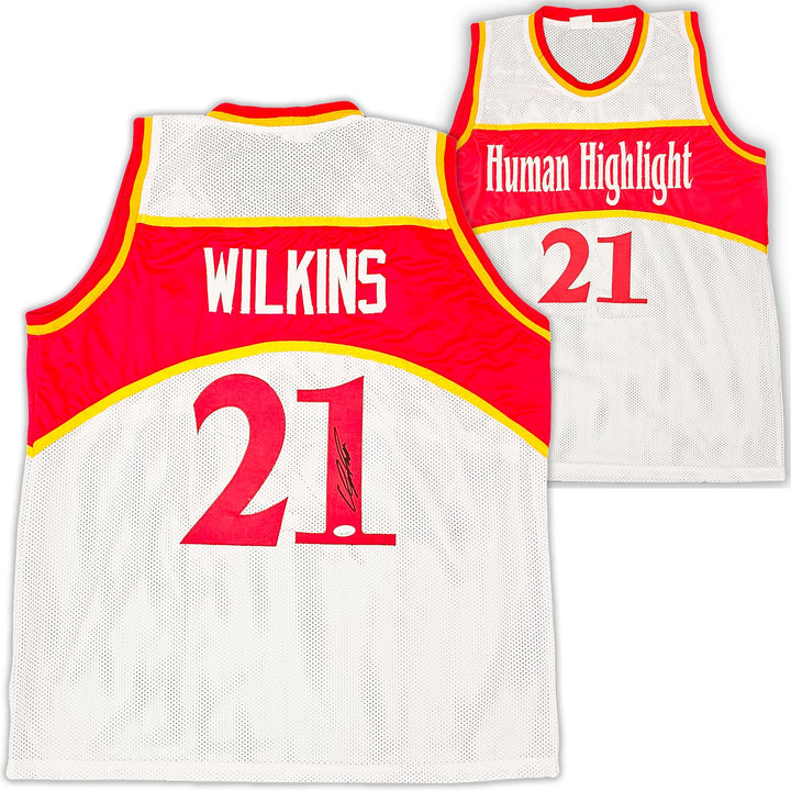 Atlanta Hawks Dominique Wilkins Autographed Signed White Jersey JSA