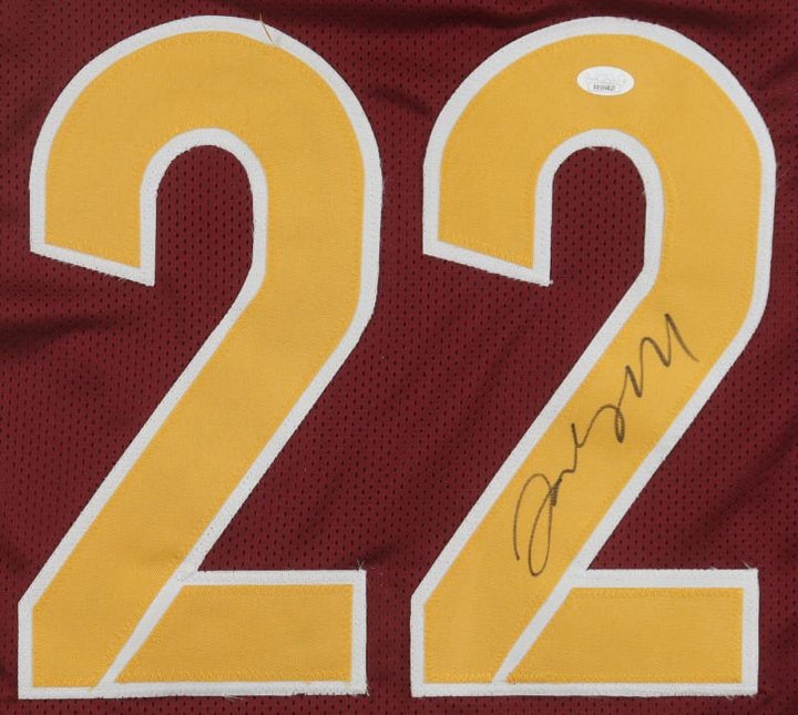 Jacory Croskey-Merritt Washington Signed Burgundy Football Jersey JSA SD