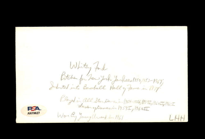 Whitey Ford PSA DNA Signed FDC 1983 First Day Cover Cache Babe Ruth Autograph