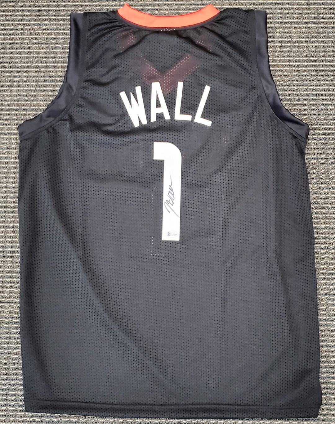 Houston Rockets John Wall Autographed Signed Black Jersey Beckett BAS