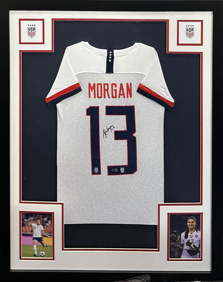 Alex Morgan Womens World Cup Signed USA Soccer Jersey Framed Autograph Steiner