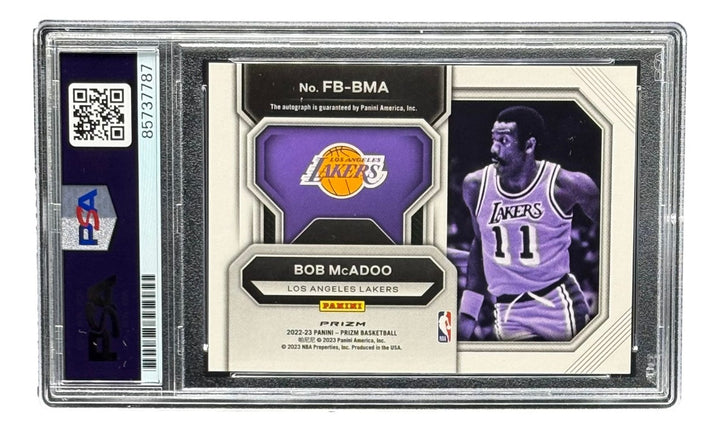 Bob McAdoo Signed 2022/23 Panini Prizm #FB-BMA Lakers Trading Card PSA/DNA