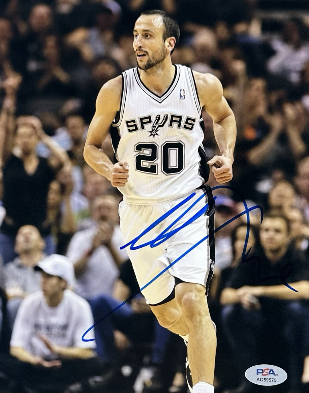 Manu Ginobili Signed 8x10 Framed Photo San Antonio Spurs Auto Champion PSA COA