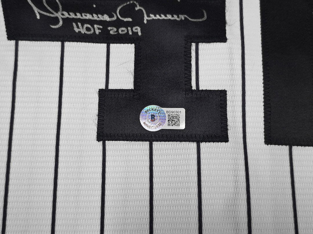 Yankees Mariano Rivera Auto White Pinstripe Nike Jersey Size XL HOF 2019 Beckett