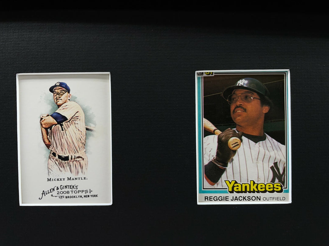 New York Yankees Legends Framed 10 Baseball Card Collage Lot Jeter Mantle Ruth