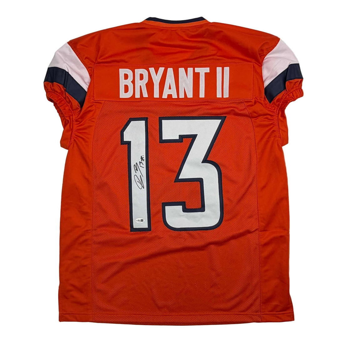 Autographed/Signed Pat Bryant II Denver Orange Pro Cut Jersey JSA COA