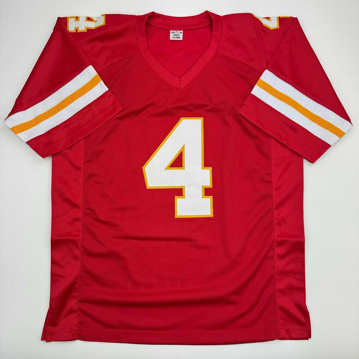Autographed/Signed Rashee Rice Kansas City Red Jersey Beckett BAS COA