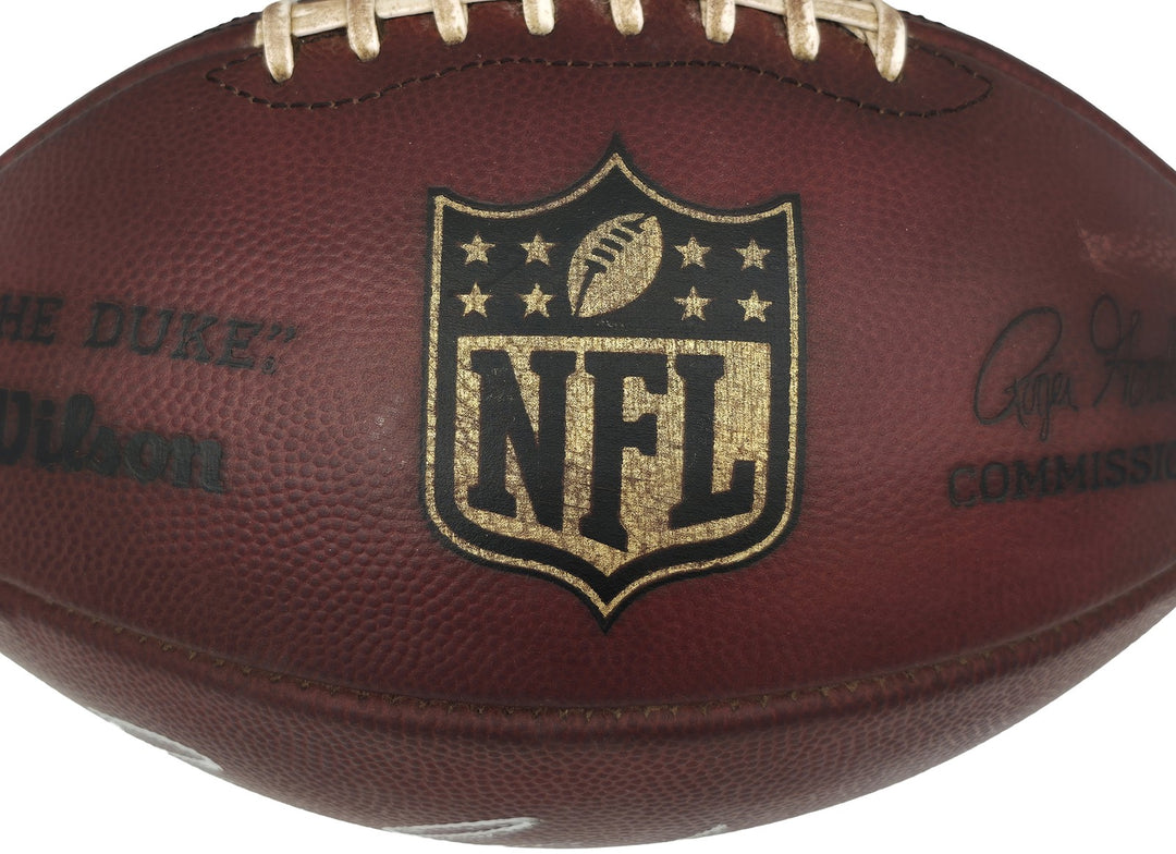Barry Sanders Signed Official NFL Leather Game Prepped Football Lions Beckett