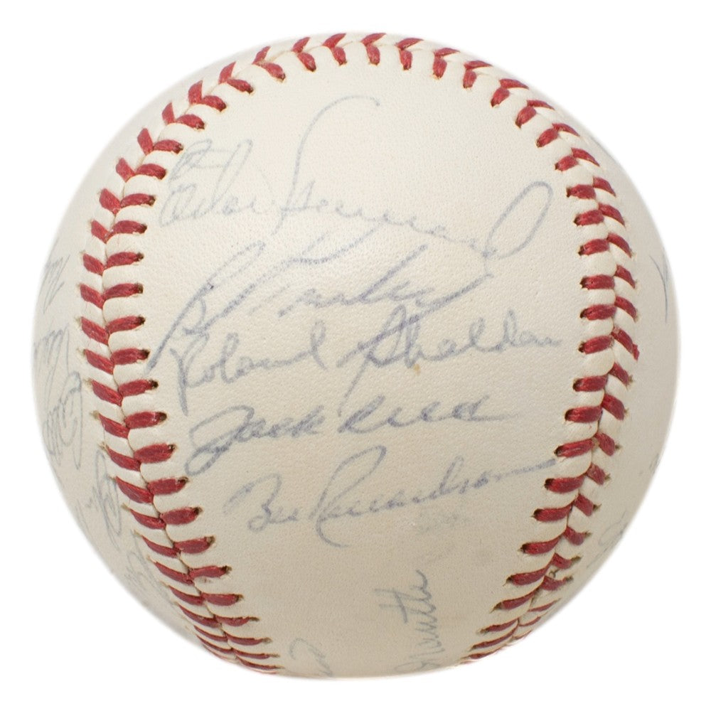1962 New York Yankees Team Signed Baseball Yogi Berra + 22 Others BAS LOA
