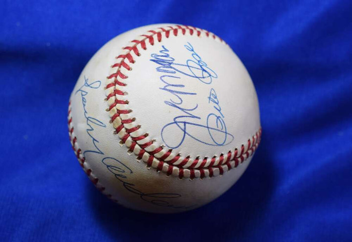 Anderson Bench Perez Morgan Rose Foster PSA DNA National League Signed Baseball