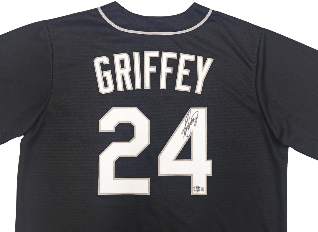 Seattle Mariners Ken Griffey Jr. Signed Black Nike Jersey Size L Beckett Witness
