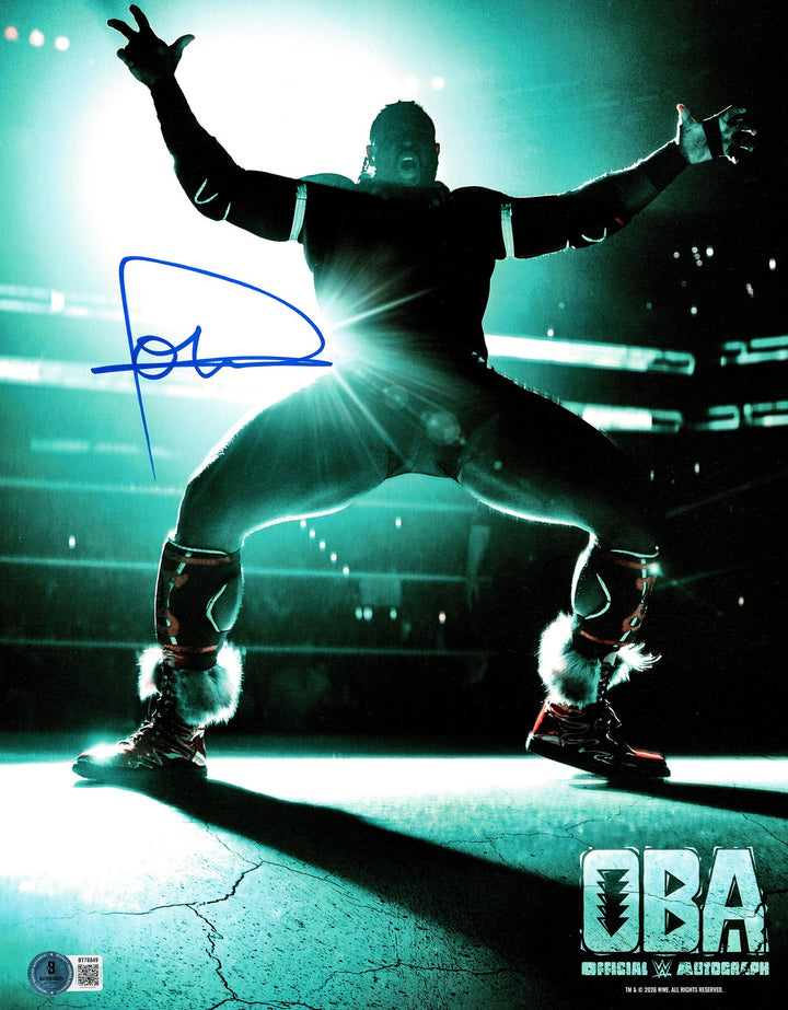 Oba Femi Signed 11x14 Photo WWE Beckett BAS QR