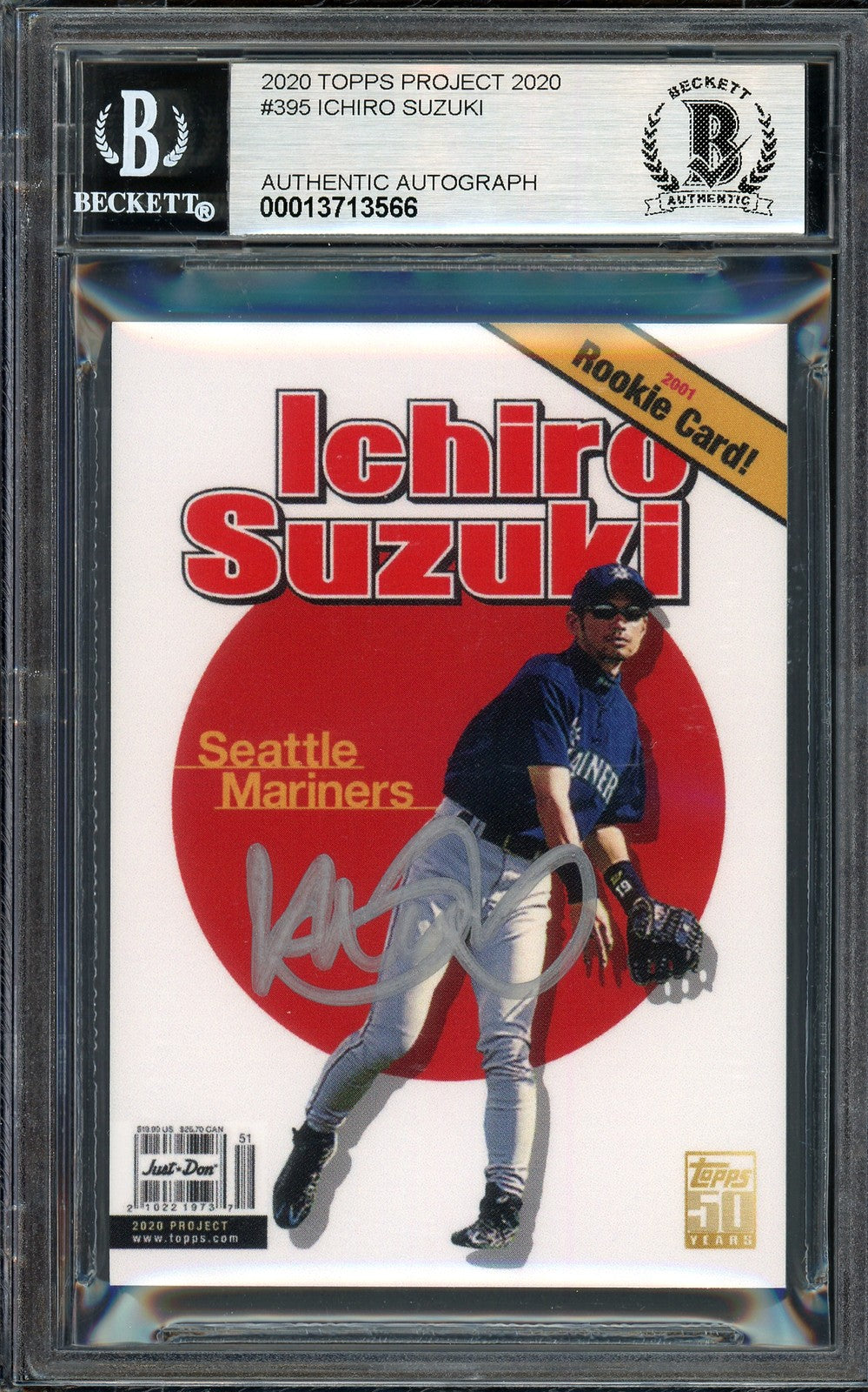 Ichiro Suzuki Auto Topps Project 2020 Don C Card 395 Mariners Sig 10 /10 BAS