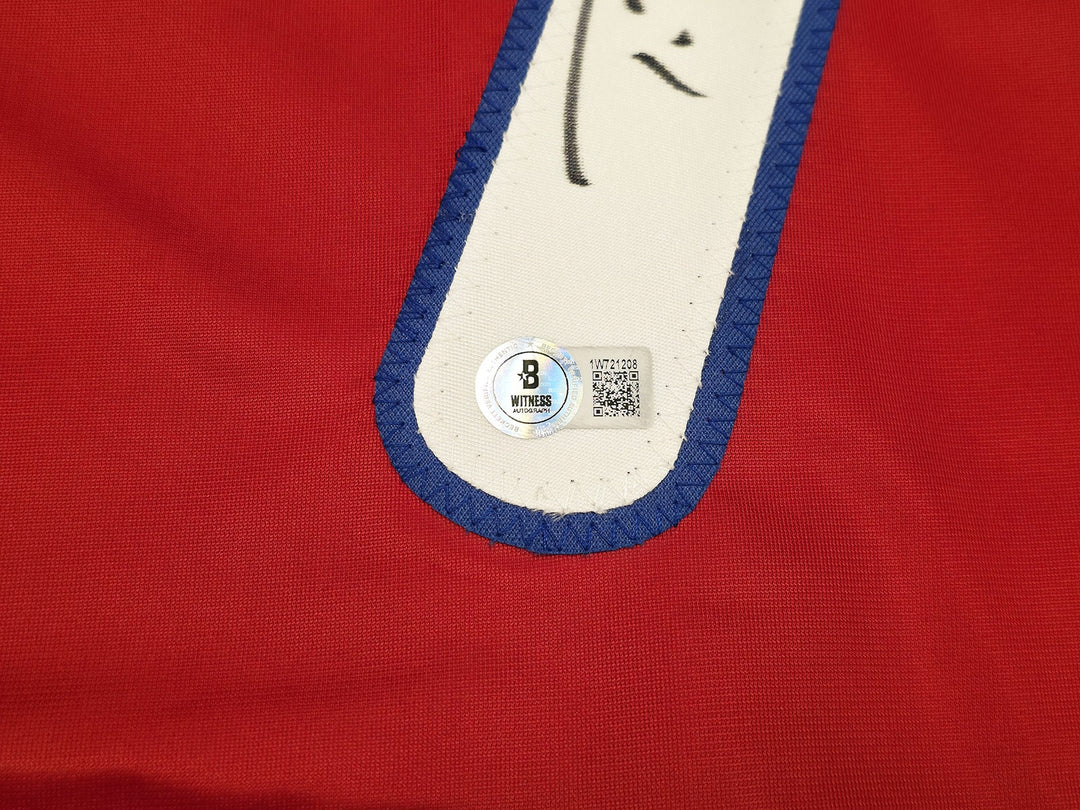 Philadelphia Phillies Trea Turner Signed Red Jersey Beckett Witness