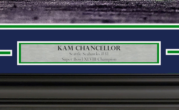 Kam Chancellor Signed Framed 16x20 Photo Seattle Seahawks Color Rush MCS Holo