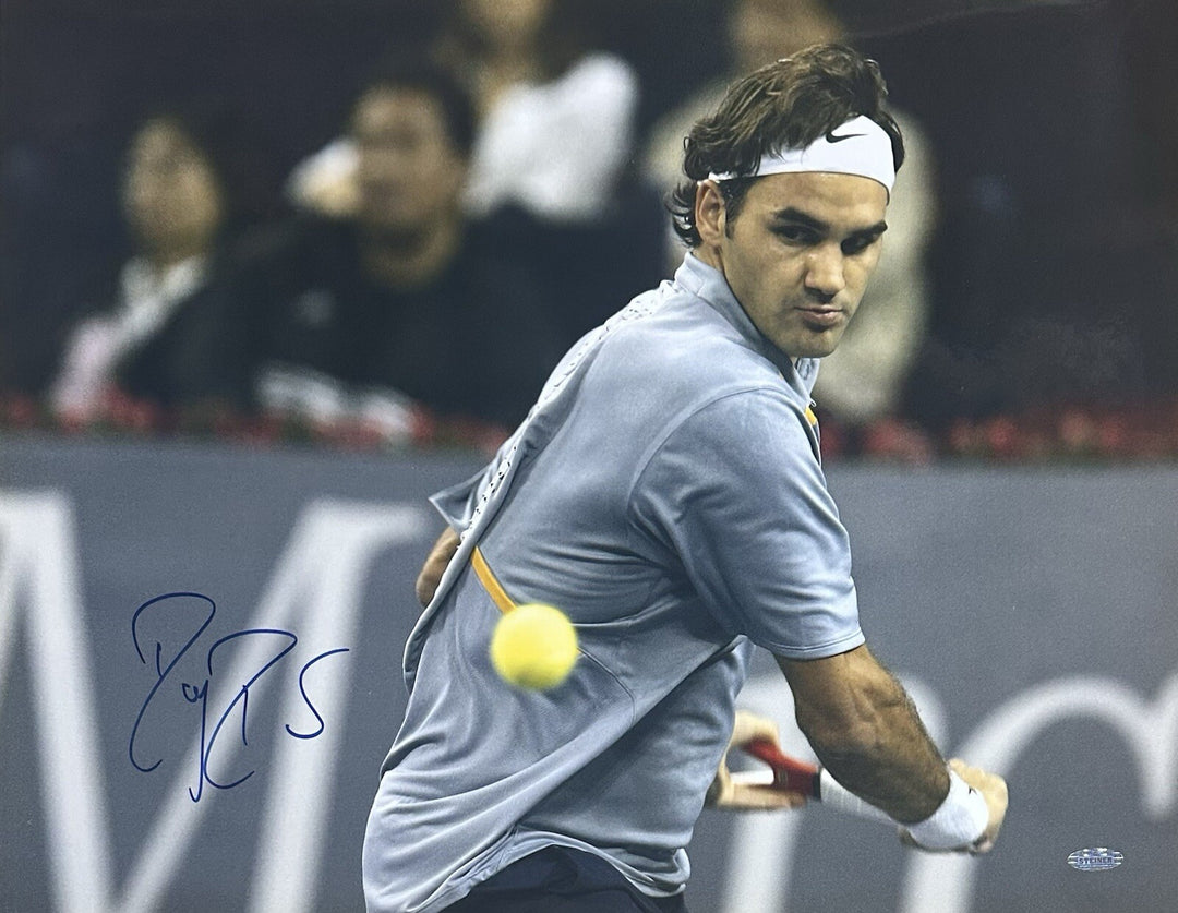 Roger Federer Signed 16x20 Framed 2007 Australian Open Photo Auto Steiner COA