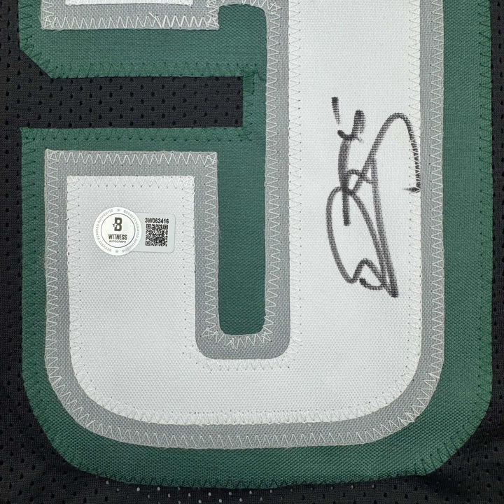 Autographed/Signed DONOVAN MCNABB Philadelphia Black Football Jersey JSA COA