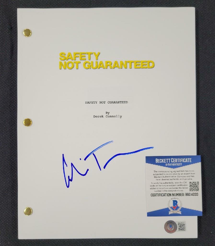 Colin Trevorrow signed Safety Not Guaranteed Movie Script (D) ~ Beckett BAS COA