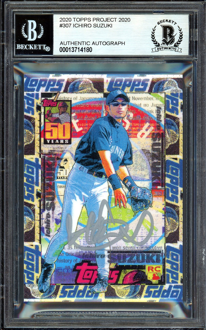 Ichiro Suzuki Auto Topps Project 2020 Tyson Beck Card 307 Mariners /10 BAS