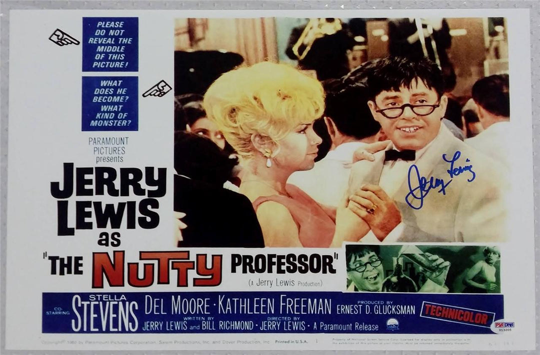 JERRY LEWIS Signed THE NUTTY PROFESSOR Movie Poster 11x17 Photo PSA/DNA COA