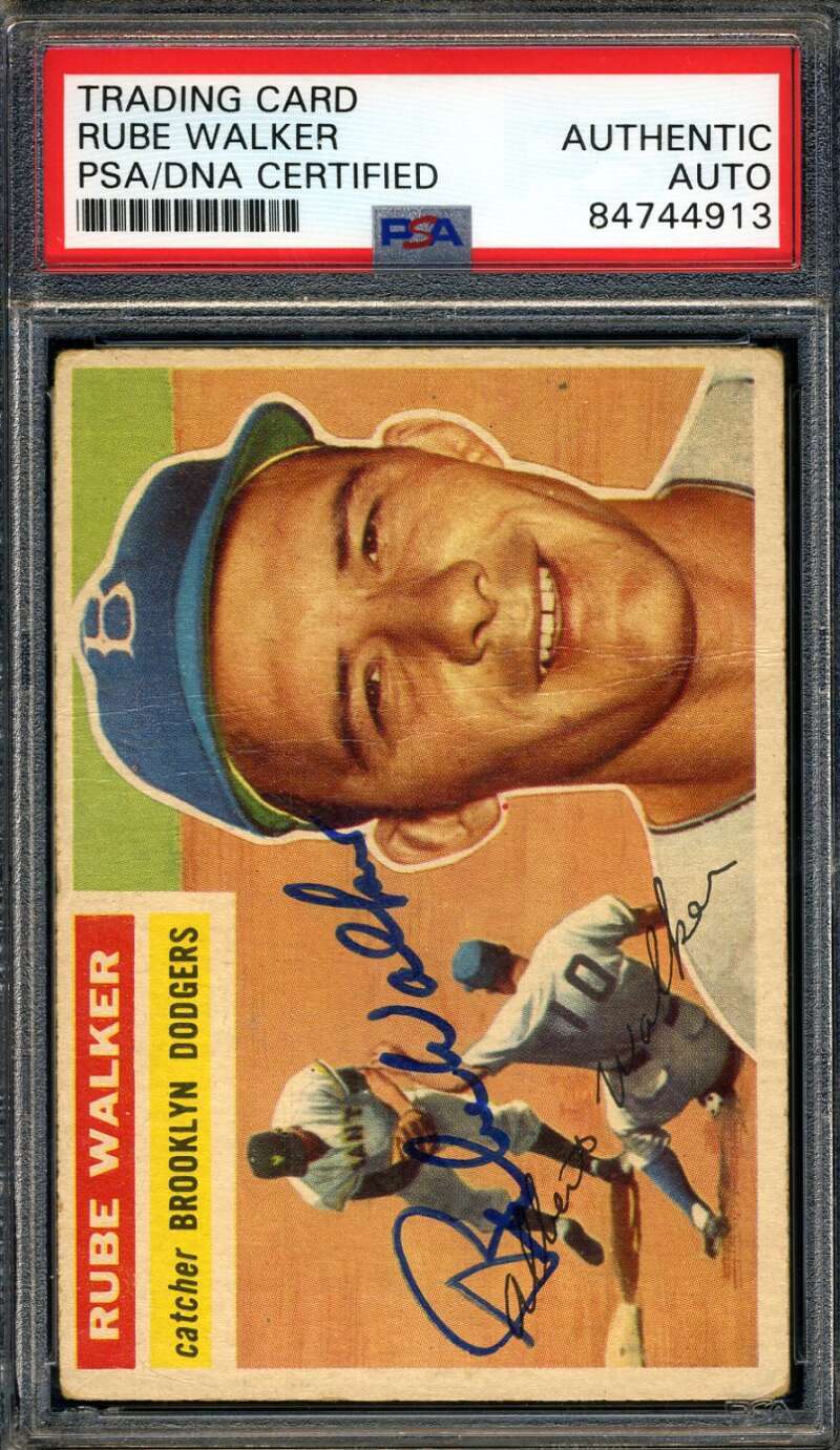 Rube Walker PSA DNA Signed 1956 Topps Autograph