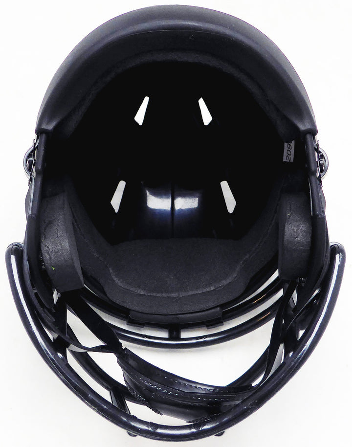 Justin Fields Signed Chicago Bears Eclipse Black Speed Mini Helmet Beckett QR