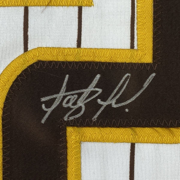 Autographed/Signed FERNANDO TATIS JR San Diego Pinstripe Jersey JSA COA