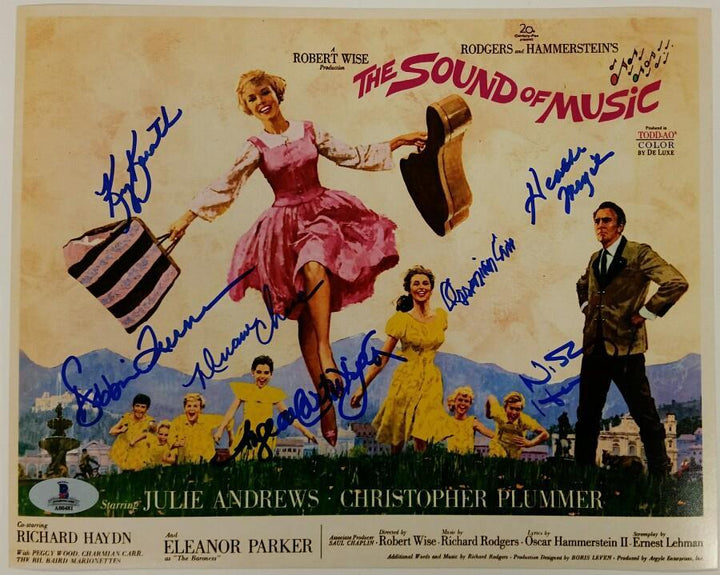 SOUND OF MUSIC Cast Signed 8x10 Photo (7) Autos Image #2 w/ Beckett BAS COA