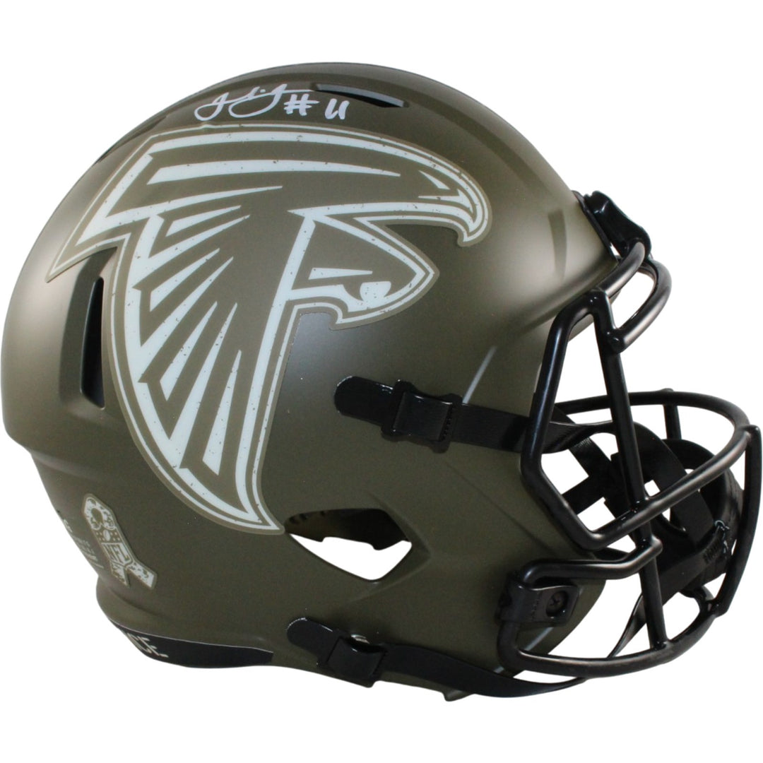 Julio Jones Autographed Atlanta Falcons F/S 22 STS Helmet Beckett Witness 56464