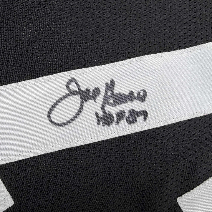 Autographed/Signed Mean Joe Greene HOF 87 Pittsburgh Black Jersey JSA COA
