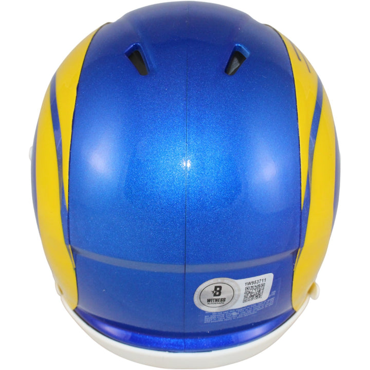 Blake Corum Autographed/Signed Los Angeles Rams Mini Helmet Beckett 53609