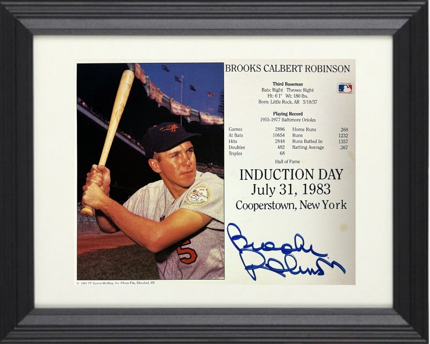 Brooks Robinson signed Orioles Hall of Fame Induction Day 8x10 Photo Framed- COA