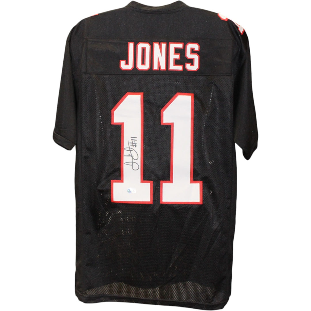 Julio Jones Autographed/Signed Pro Style Black XL Jersey Beckett Witness 51835