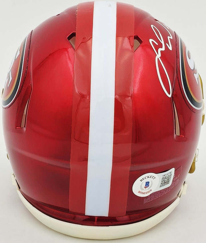 Fred Warner Signed 49ers Flash Red Speed Mini Helmet Beckett Witness