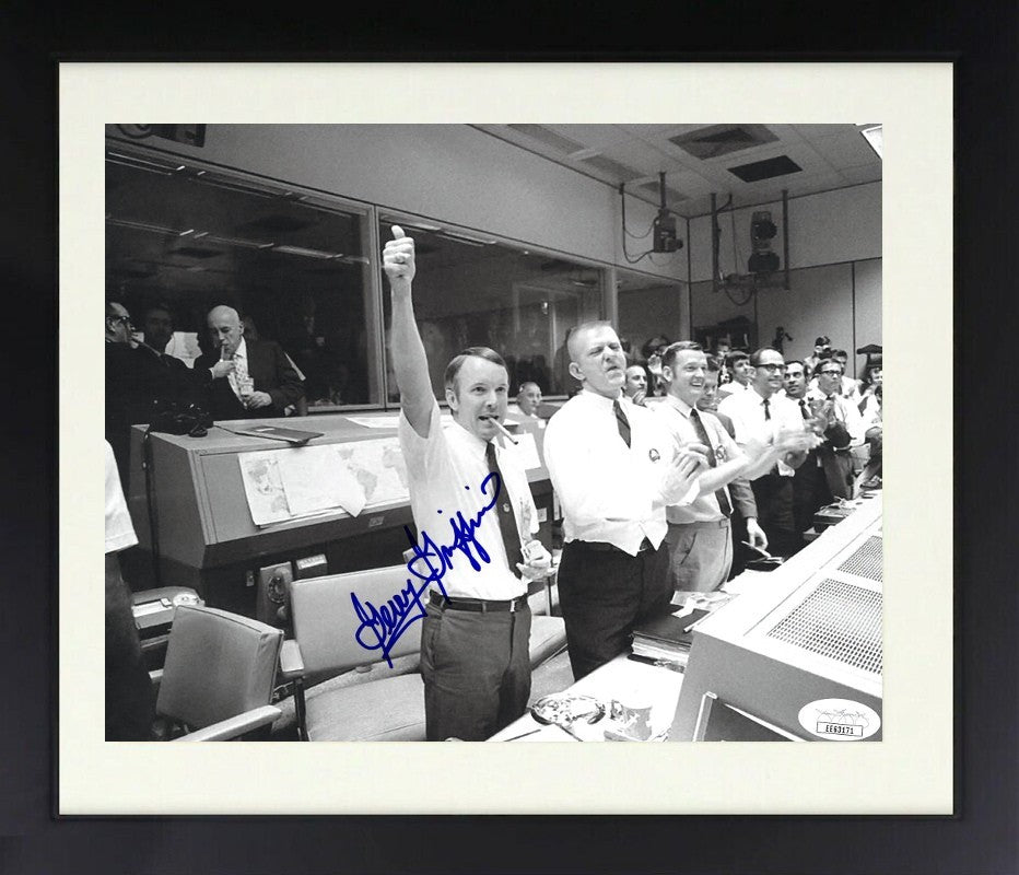 Gerald (Gerry) Griffin signed NASA Apollo Flight Director 8x10 Photo Framed- JSA