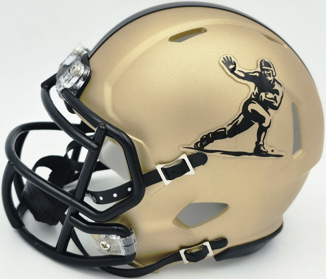 Ricky Williams Signed Texas Longhorns Gold Heisman Logo Speed Mini Helmet JSA