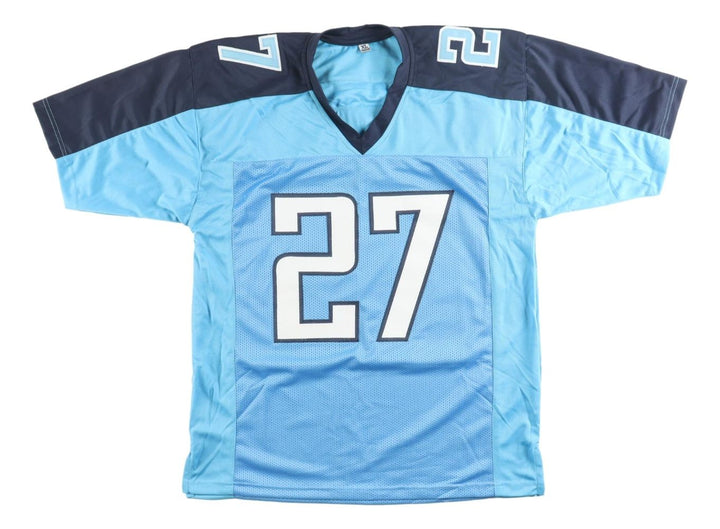 Eddie George Tennessee Signed Light Blue Football Jersey BAS