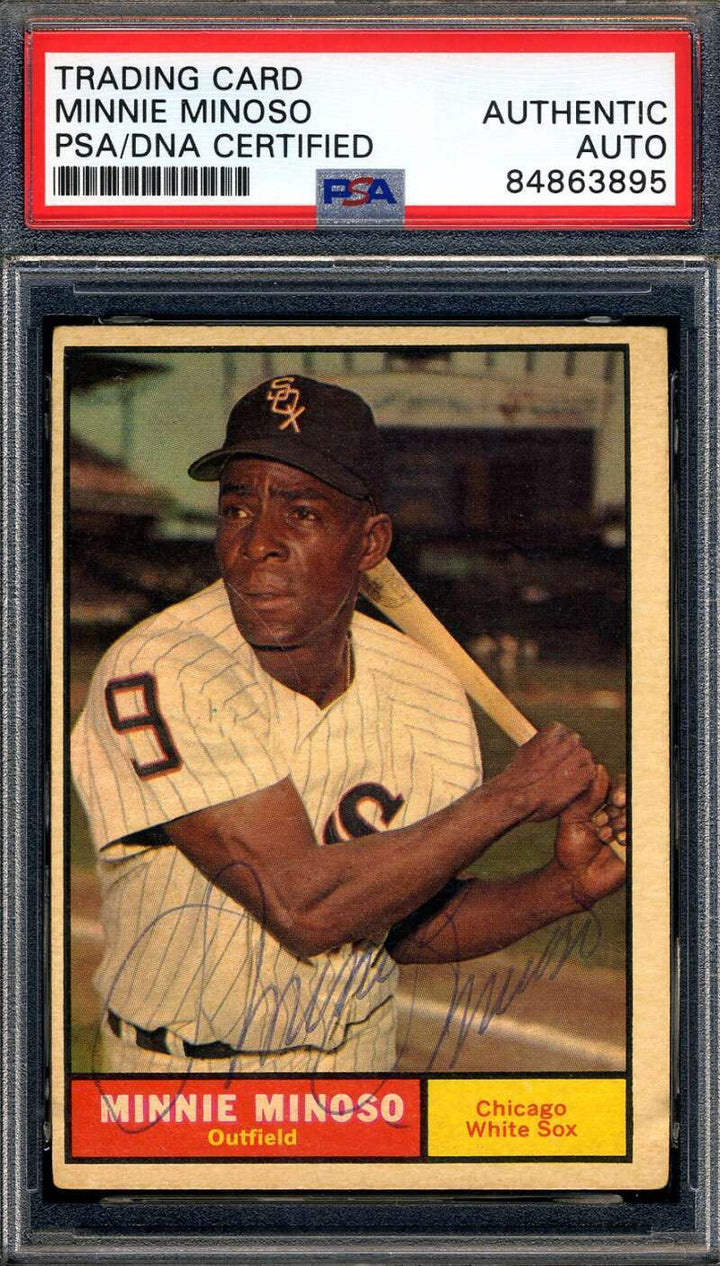 Minnie Minoso PSA DNA Signed 1961 Topps Autographed