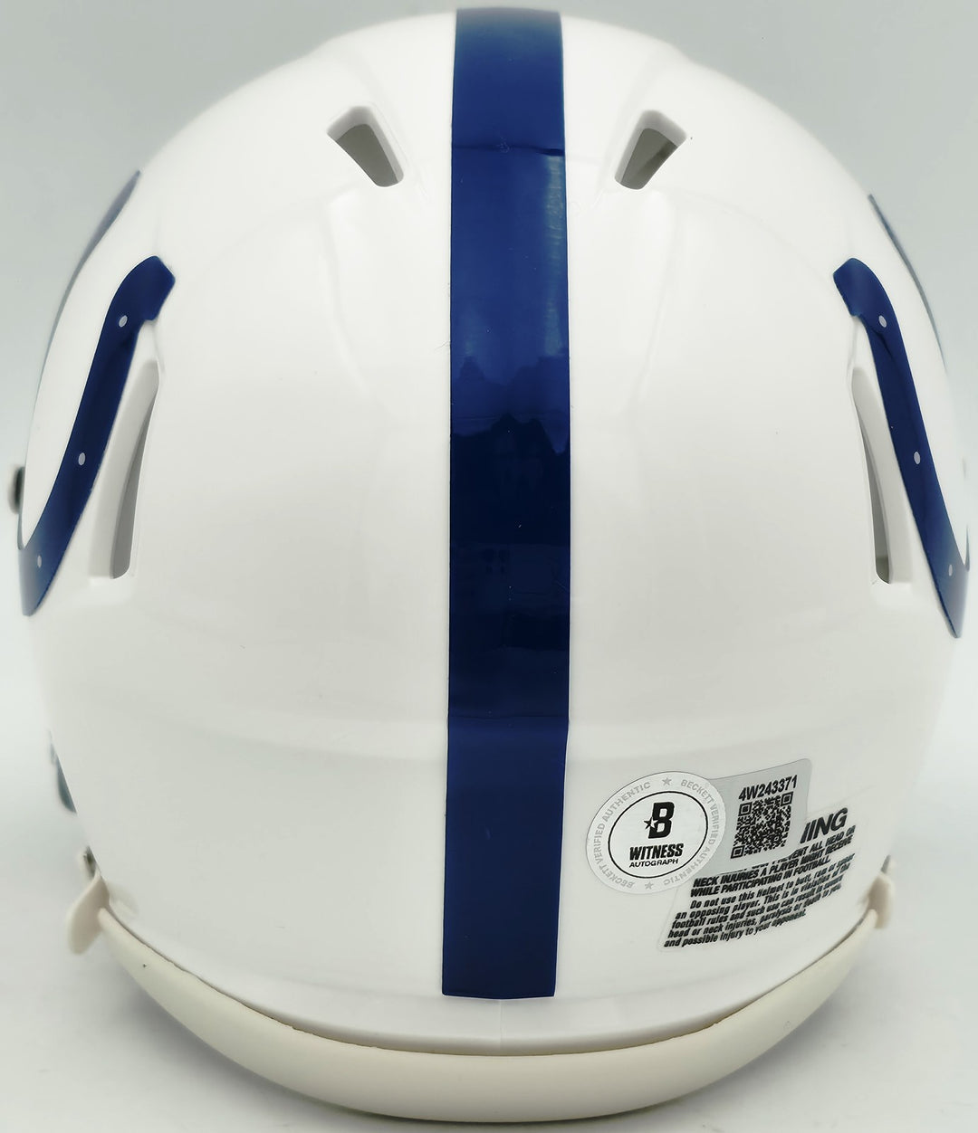 Jonathan Taylor Signed Indianapolis Colts White Speed Mini Helmet Beckett Wit