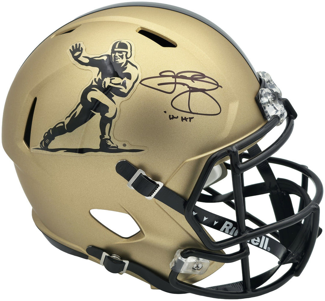 Johnny Manziel Auto Texas A&M Gold Full Size Speed Rep Helmet Heisman Logo 12 HT