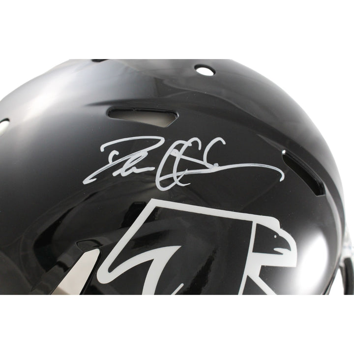 Deion Sanders Autographed Atlanta Falcons Authentic TB Helmet Beckett WIT 55255