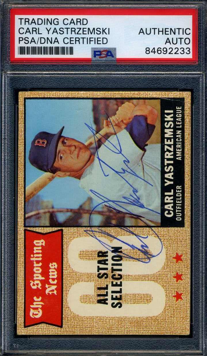 Carl Yastrzemski PSA DNA Signed 1968 Topps All Star Autograph