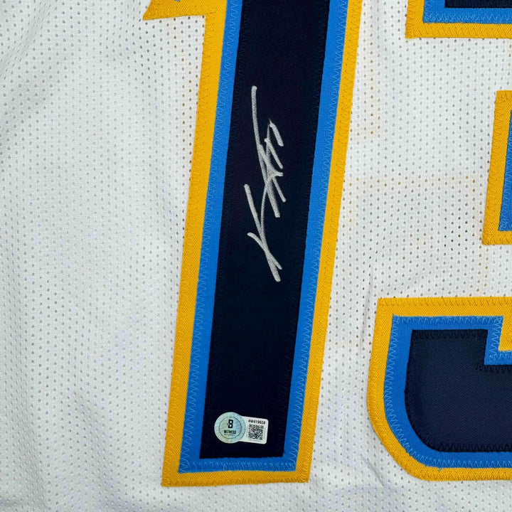Autographed/Signed Keenan Allen Los Angeles LA White Jersey JSA COA