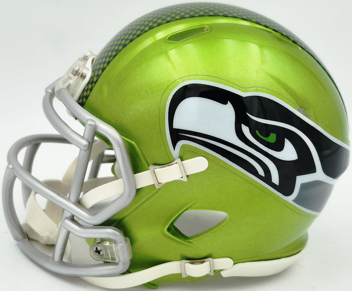 Nick Emmanwori Signed Seahawks Flash Green Speed Mini Helmet Beckett Witness