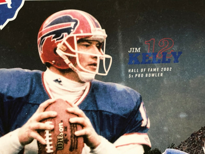 Buffalo Bills HOFers Signed 16x20 Photo #/25 JSA COA Jim Kelly Reed Smith Thomas