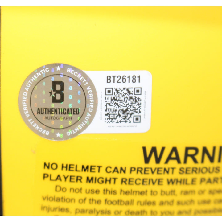 Troy Polamalu Signed Pittsburgh Steelers Authentic Rave Helmet Beckett 56321